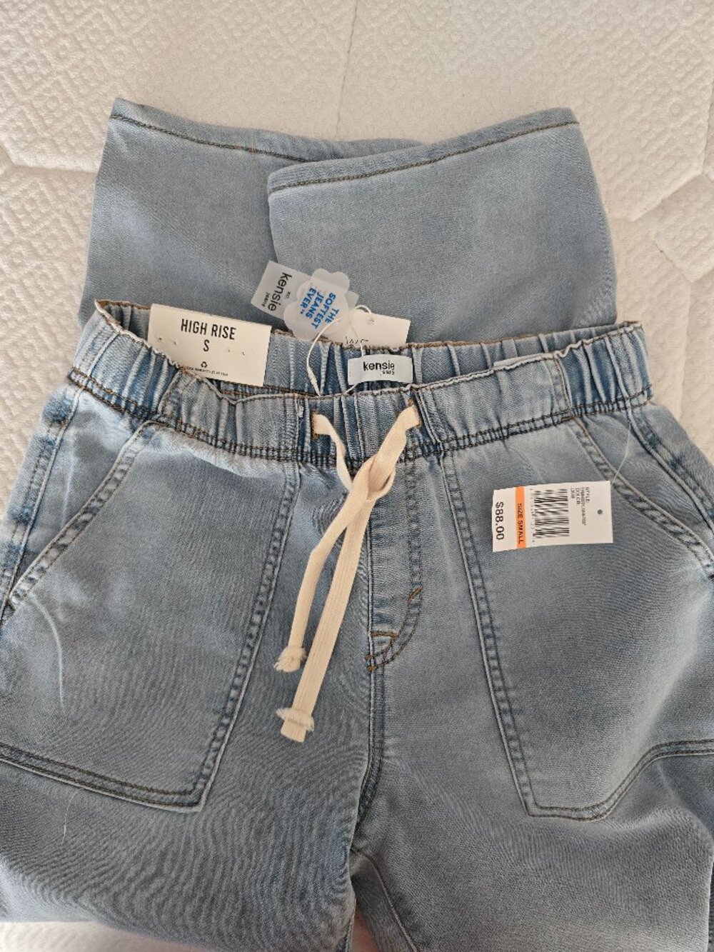 Kensie - High Rise Barrel Jeans